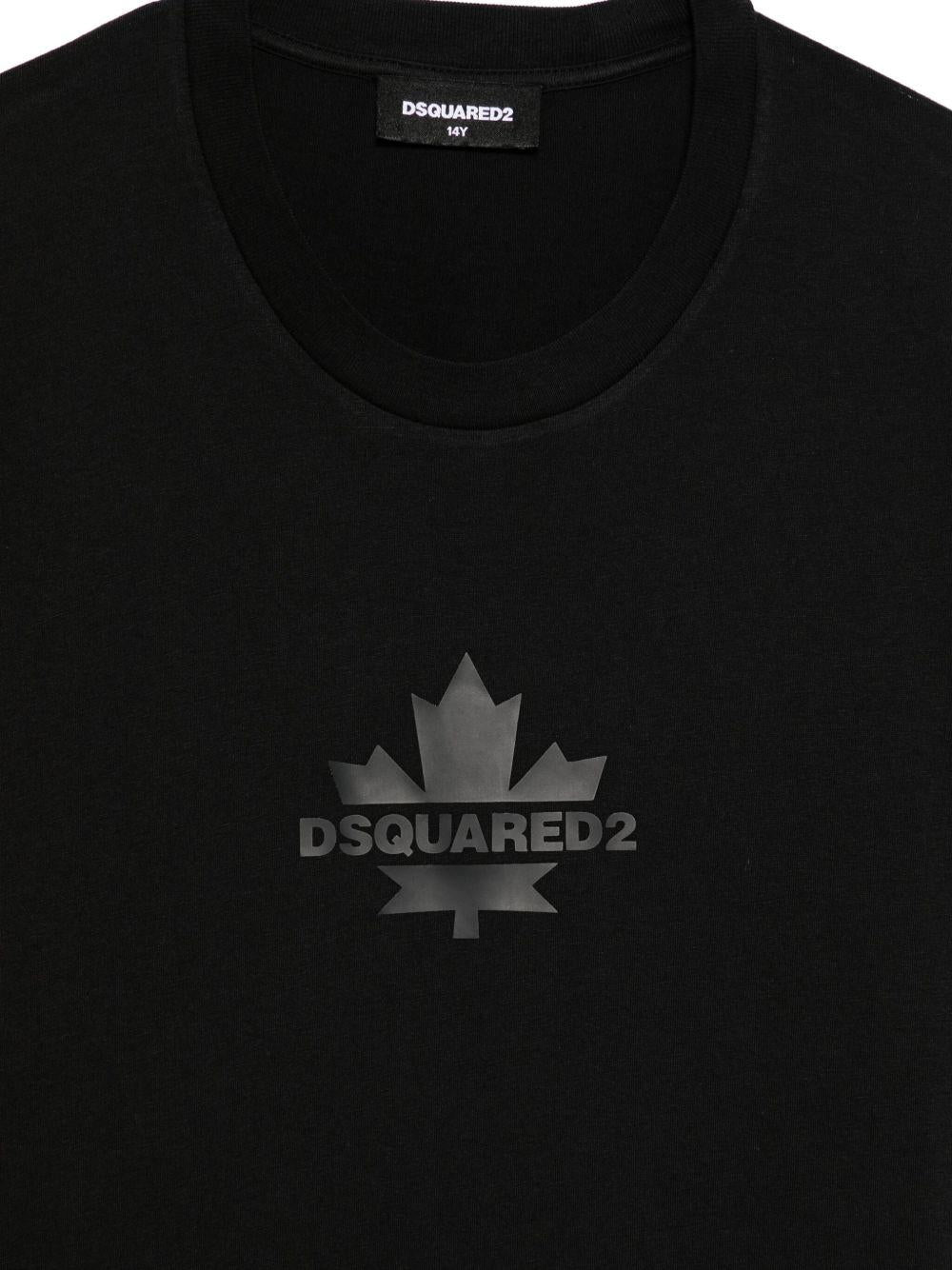 T-shirt con logo maple leaf DQ2743D0AC7 DQ900 DSQUARED KIDS 