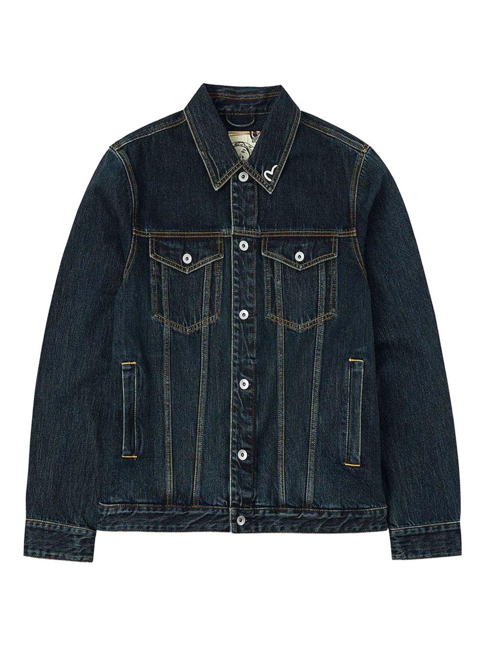 Giacca in Effetto Pennellato con Bottoni 2EAHTM5DJ1003 INDIGO EVISU 