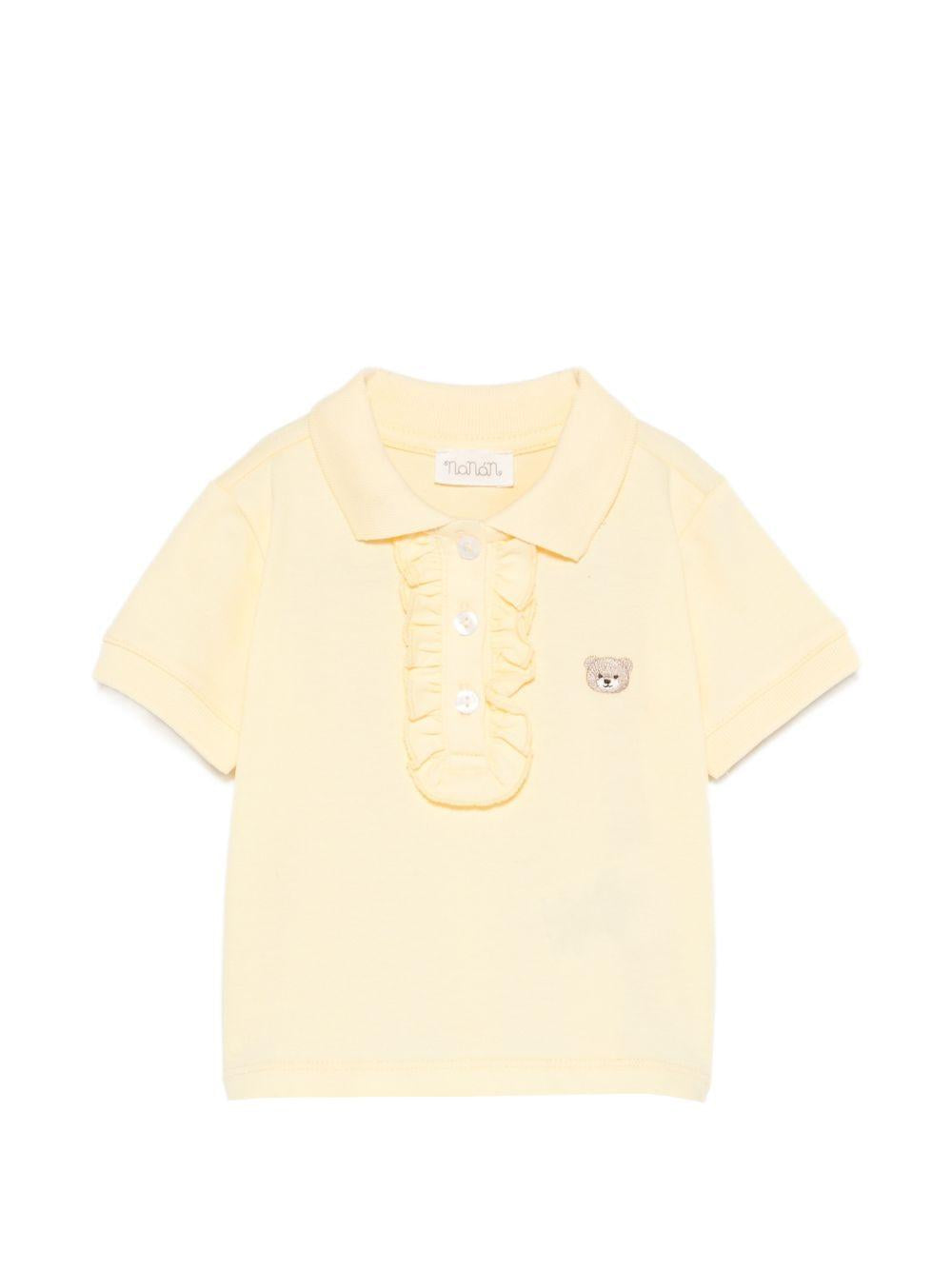Polo in cotone con volant E26509 GIALLO NANAN KIDS 