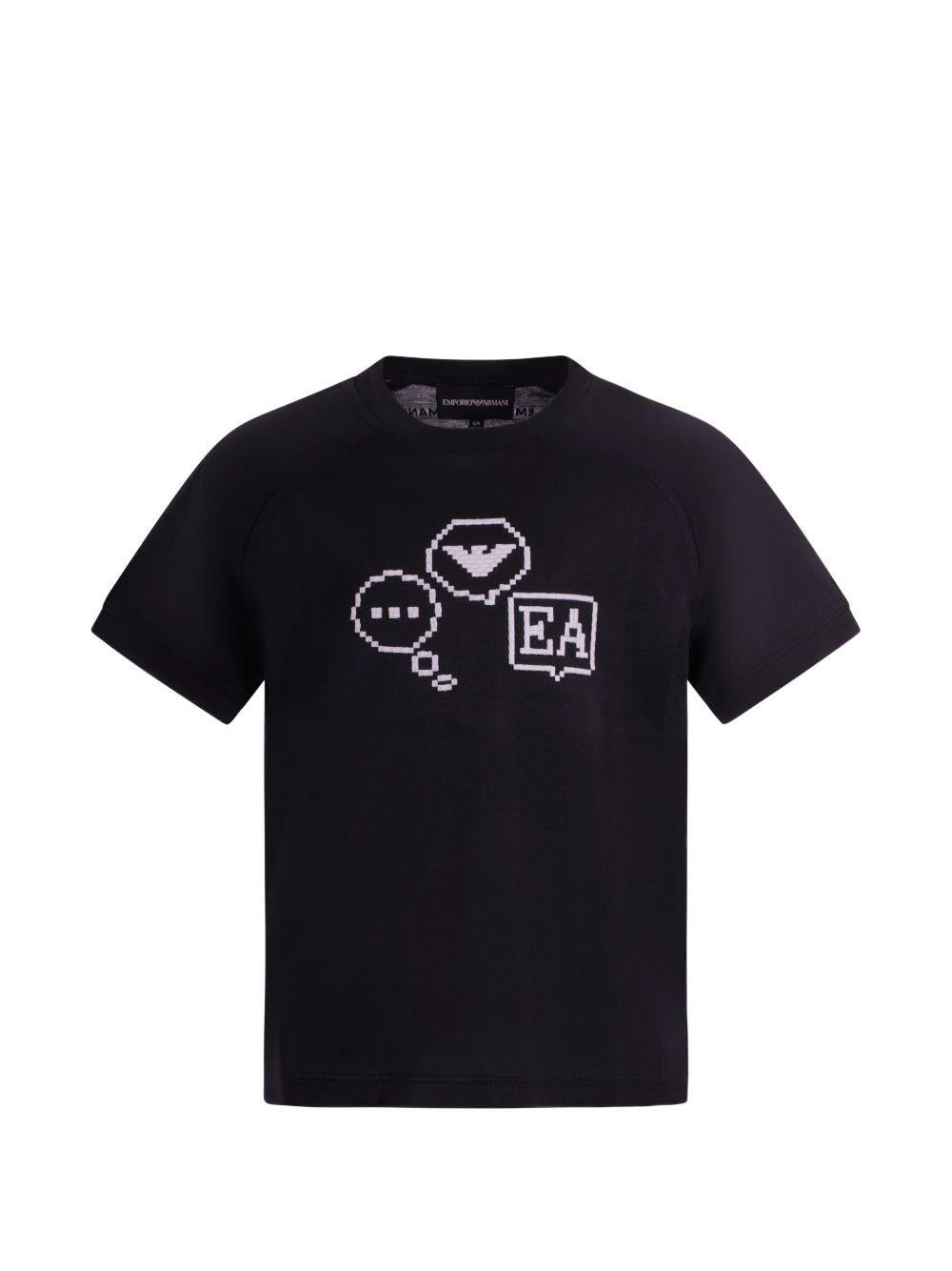 T-shirt in cotone con stampa grafica EB000912AF10127 UB118 EMPORIO ARMANI KIDS 