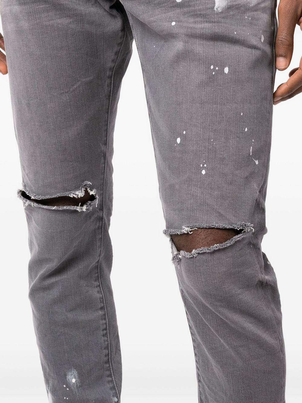Jeans Slim  con Effetto Vissuto P001 WGKS122 PURPLE 