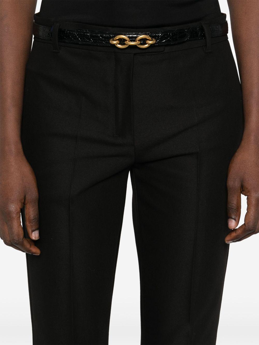 Pantalone Fatina slim in cotone e viscosa stretch nero