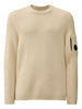 Maglione Bianco a Coste Girocollo