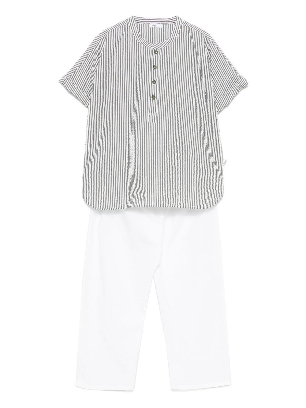 Completo neonato bianco/verde (2pz)