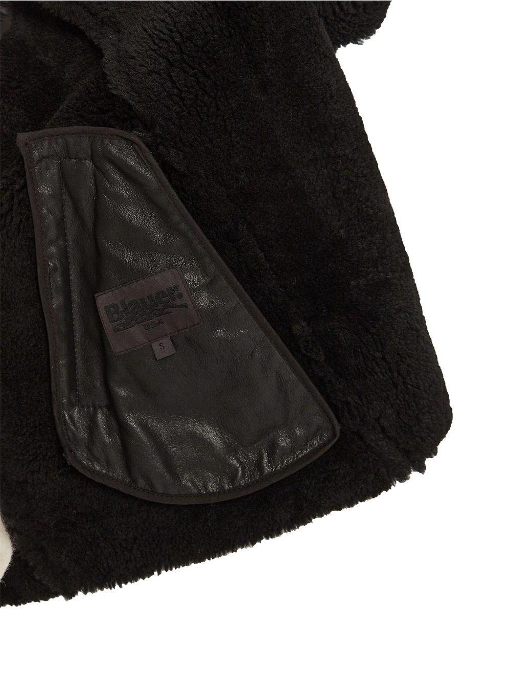 Montone nero in tessuto e pelliccia 23WBLDL01283006668 999 BLAUER 