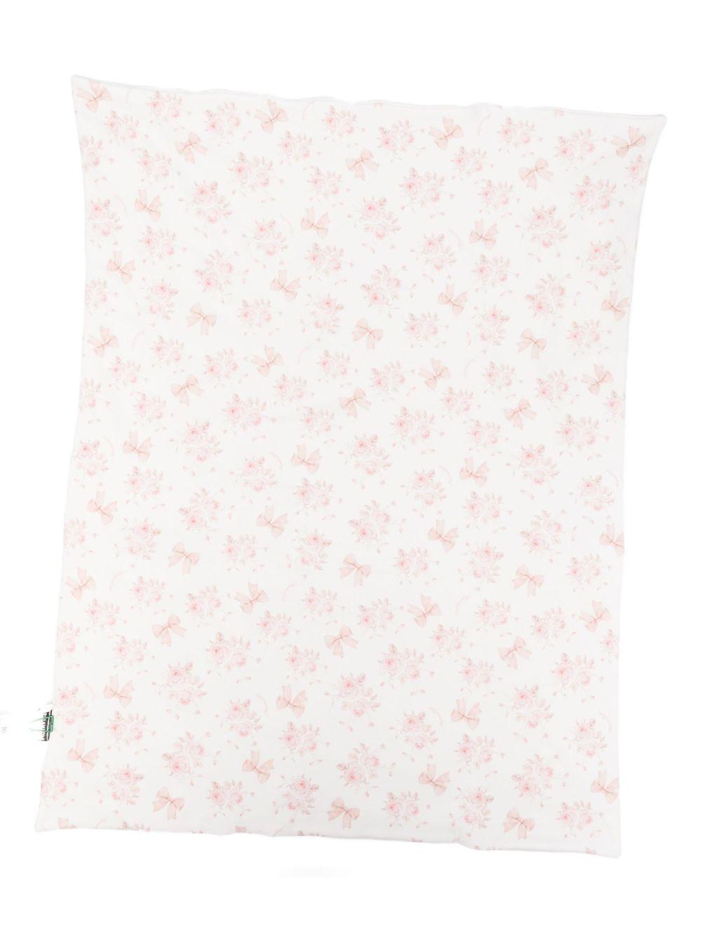 Sacco nanna panna e rosa in cotone biologico con stampa 35F0016000 0191 MONNALISA KIDS 