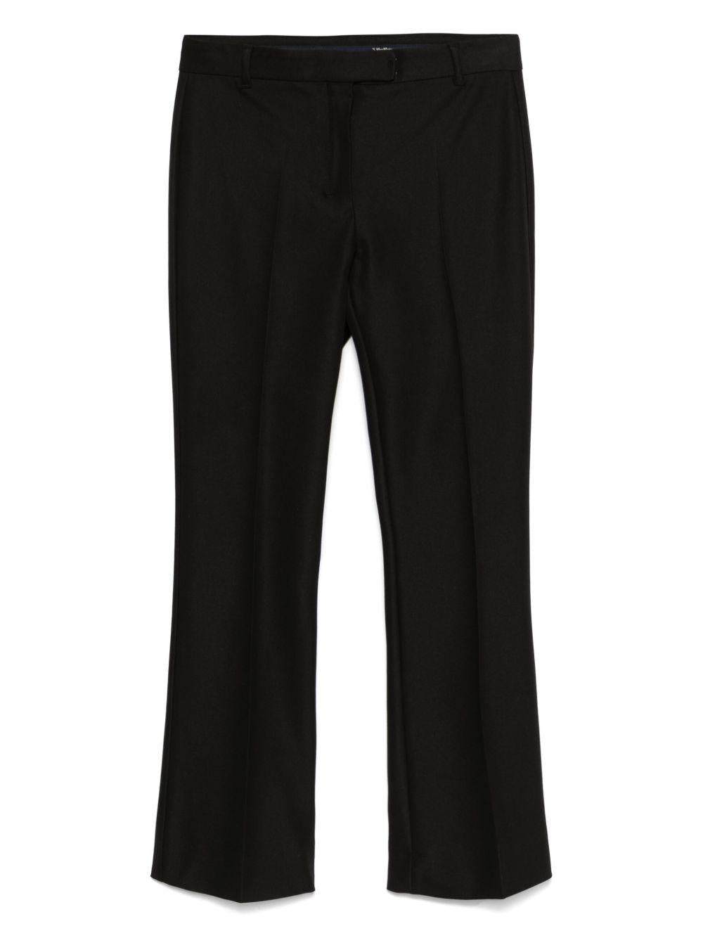 Pantalone Fatina slim in cotone e viscosa stretch nero