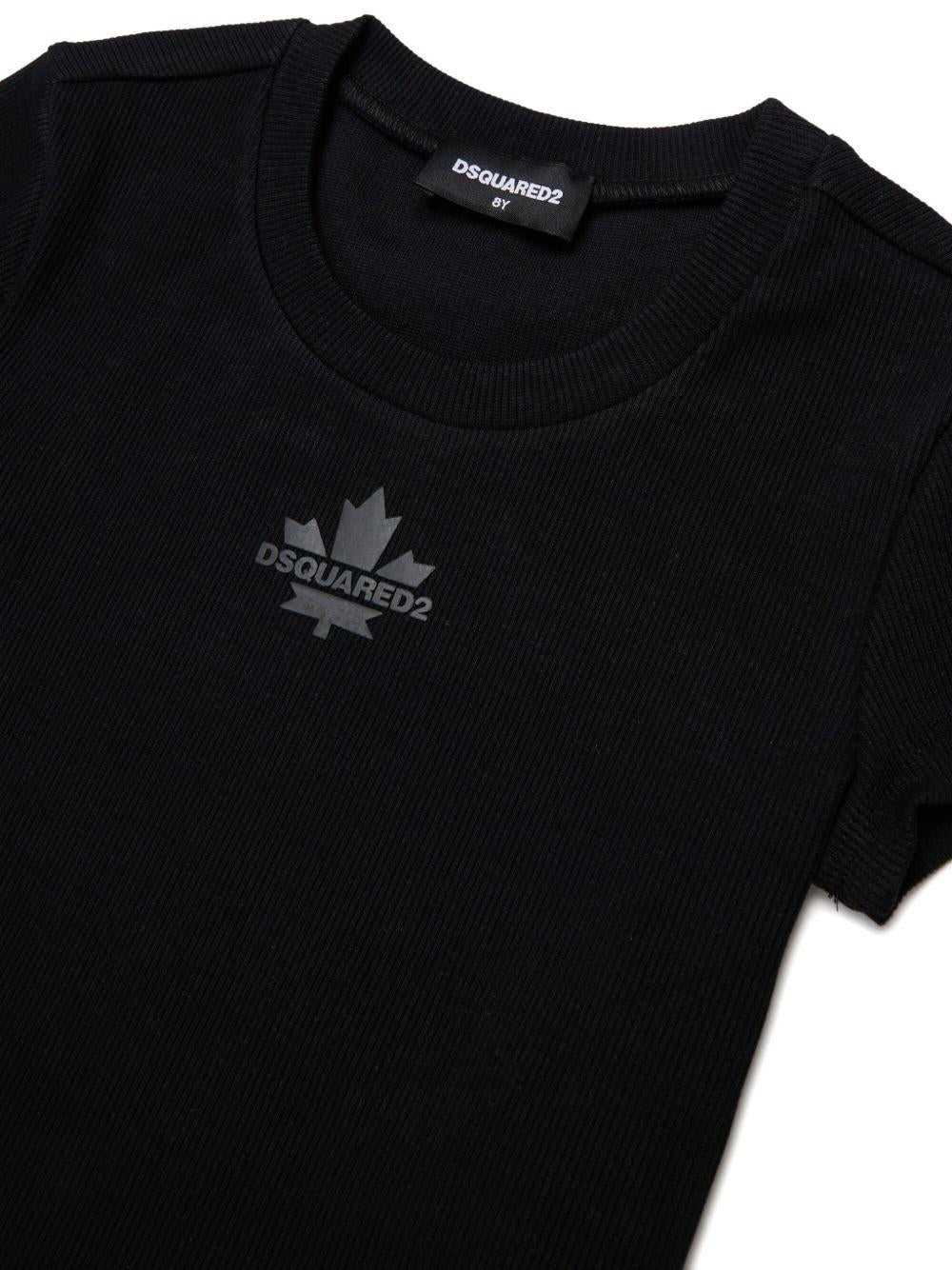 T-shirt in cotone con logo DQ3160D0AGG DQ900 DSQUARED KIDS 