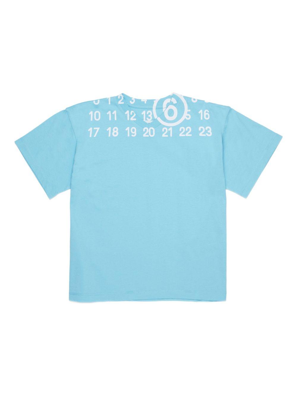 T-shirt con stampa numerica M60986MM02Y M6809 MM6 MAISON MARGIELA KIDS 