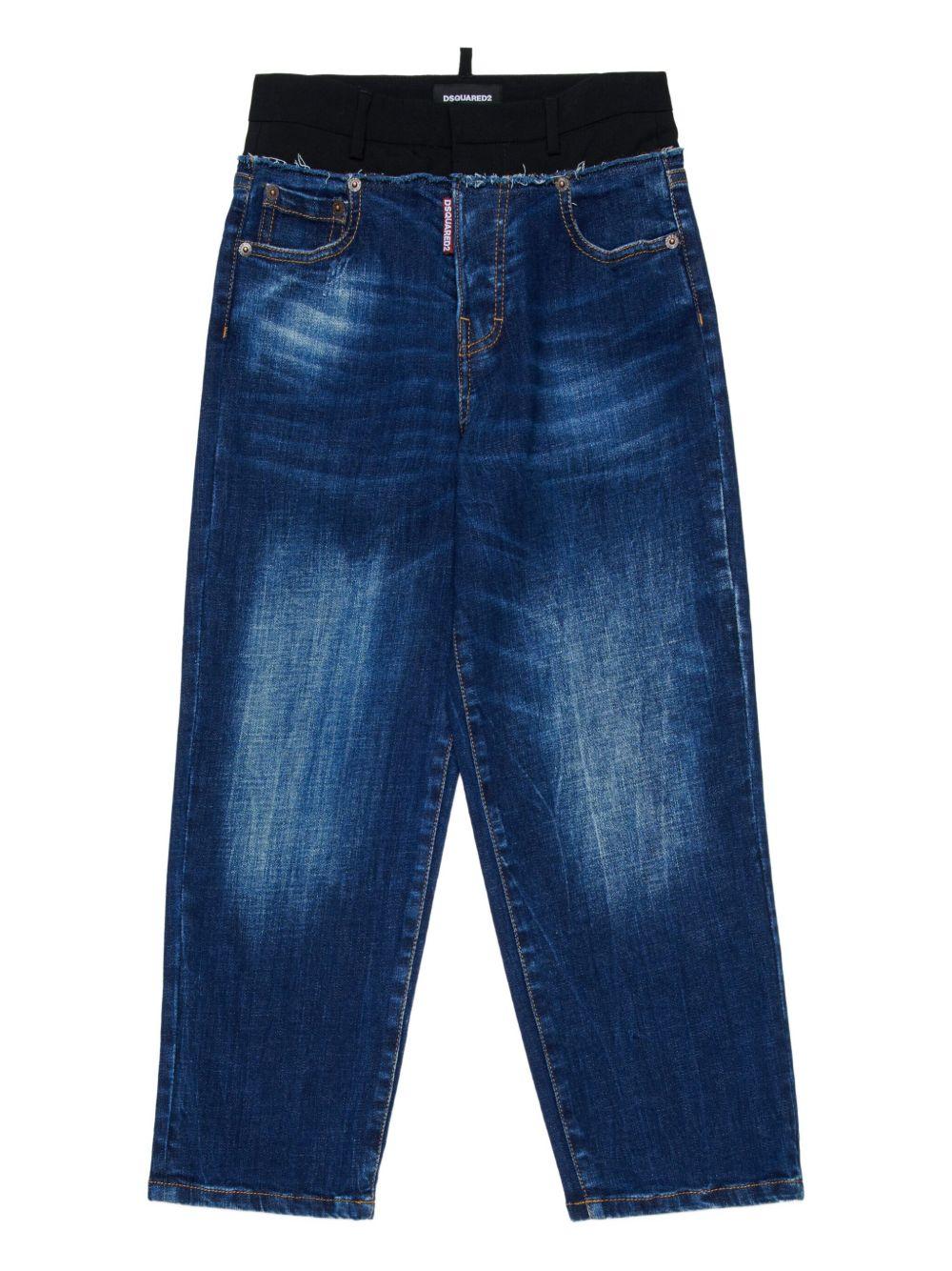 Jeans con Design a Inserti DQ3036D0AEZ DQ01 DSQUARED KIDS 