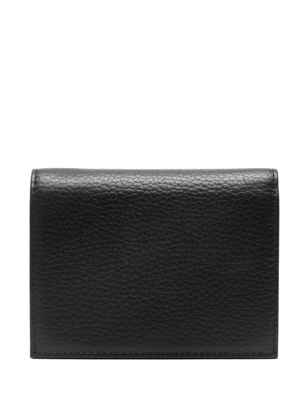 Portafoglio nero con logo-lettering e doppia piega EM000956AF13396 UC001 EMPORIO ARMANI 