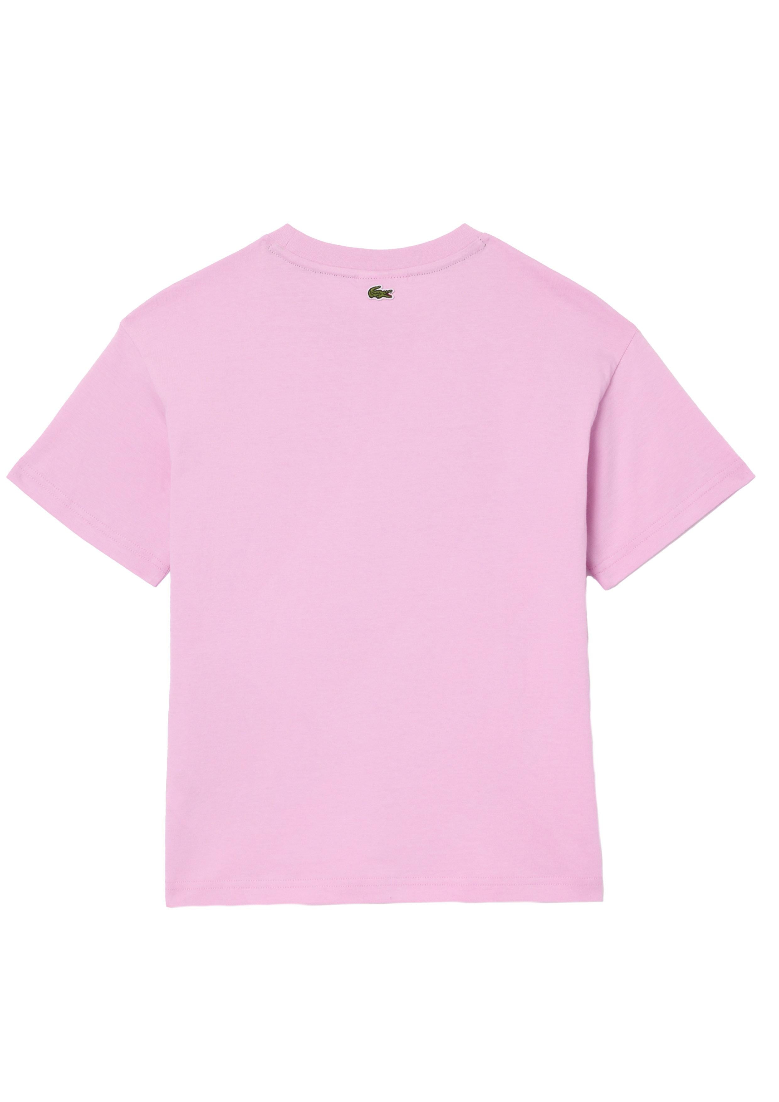 T-shirt rosa big logo stampa TJ1207 IXV LACOSTE KIDS 