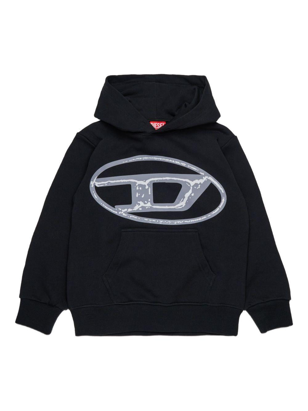 Felpa con Cappuccio e Logo J02487KYAQK K900 DIESEL KIDS 