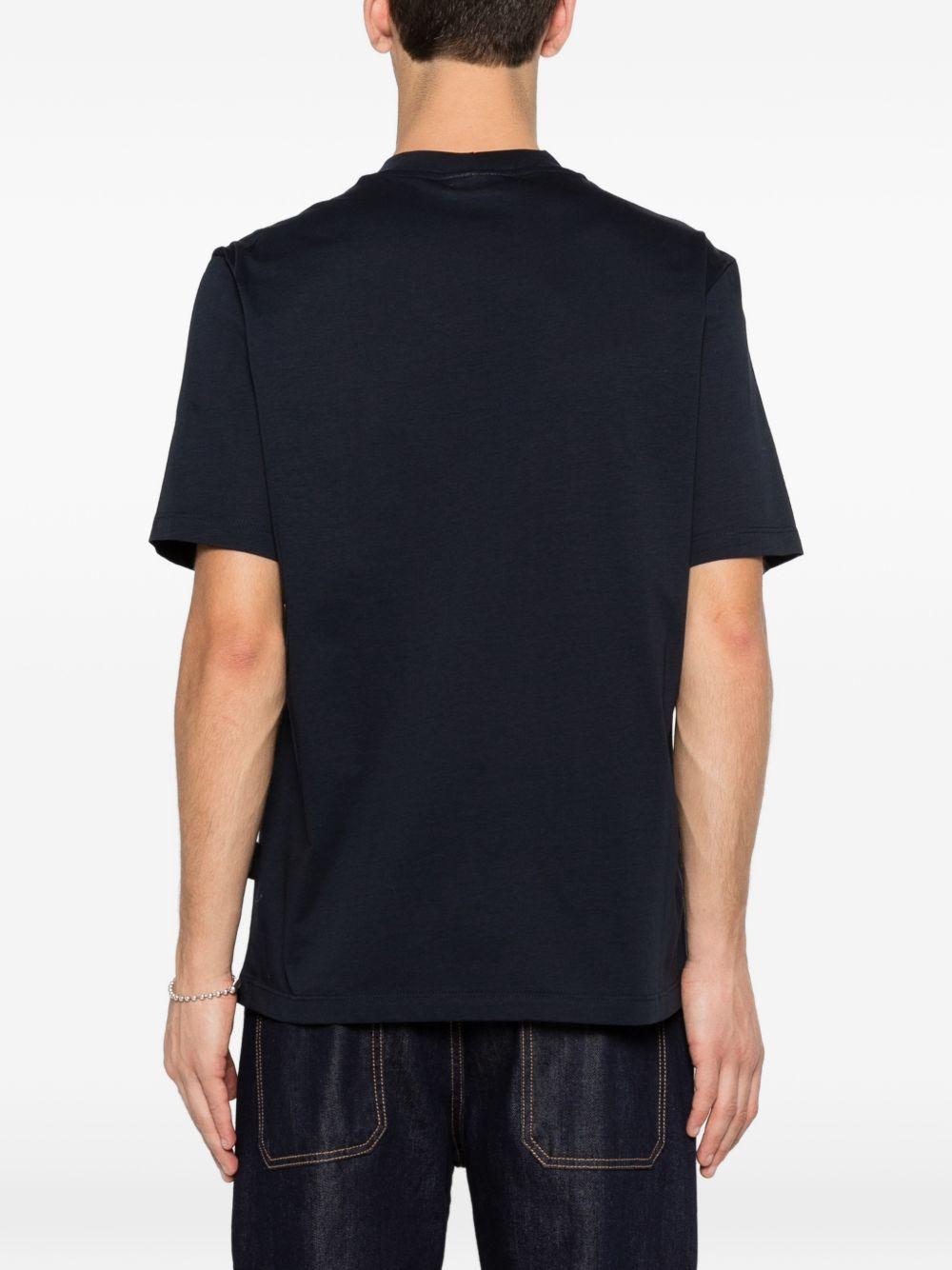 T-shirt in cotone girocollo XM4258 BLU YES LONDON 