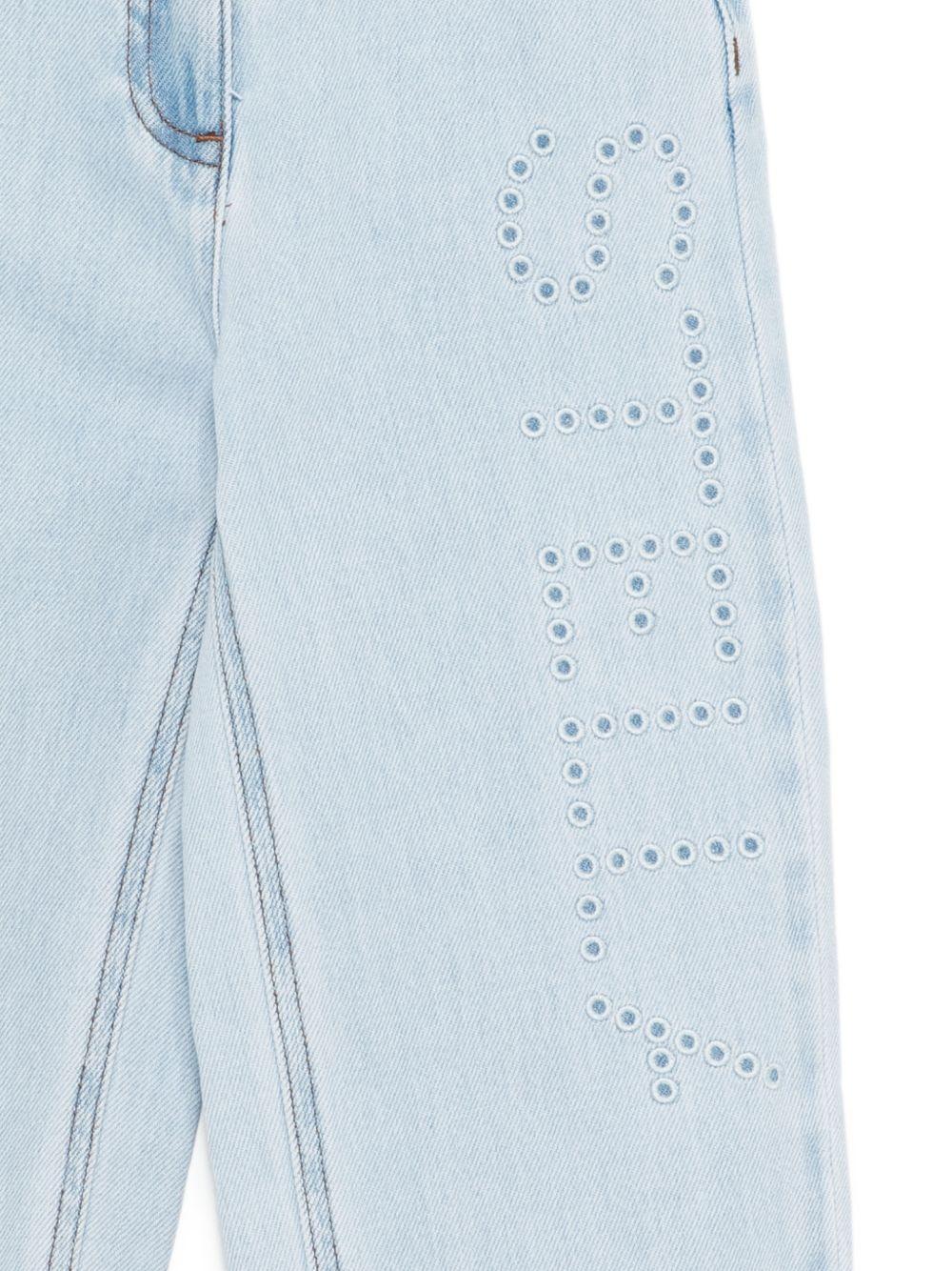Jeans cropped con borchie applicate TY6C70Z0746 600 STELLA MCCARTNEY KIDS 