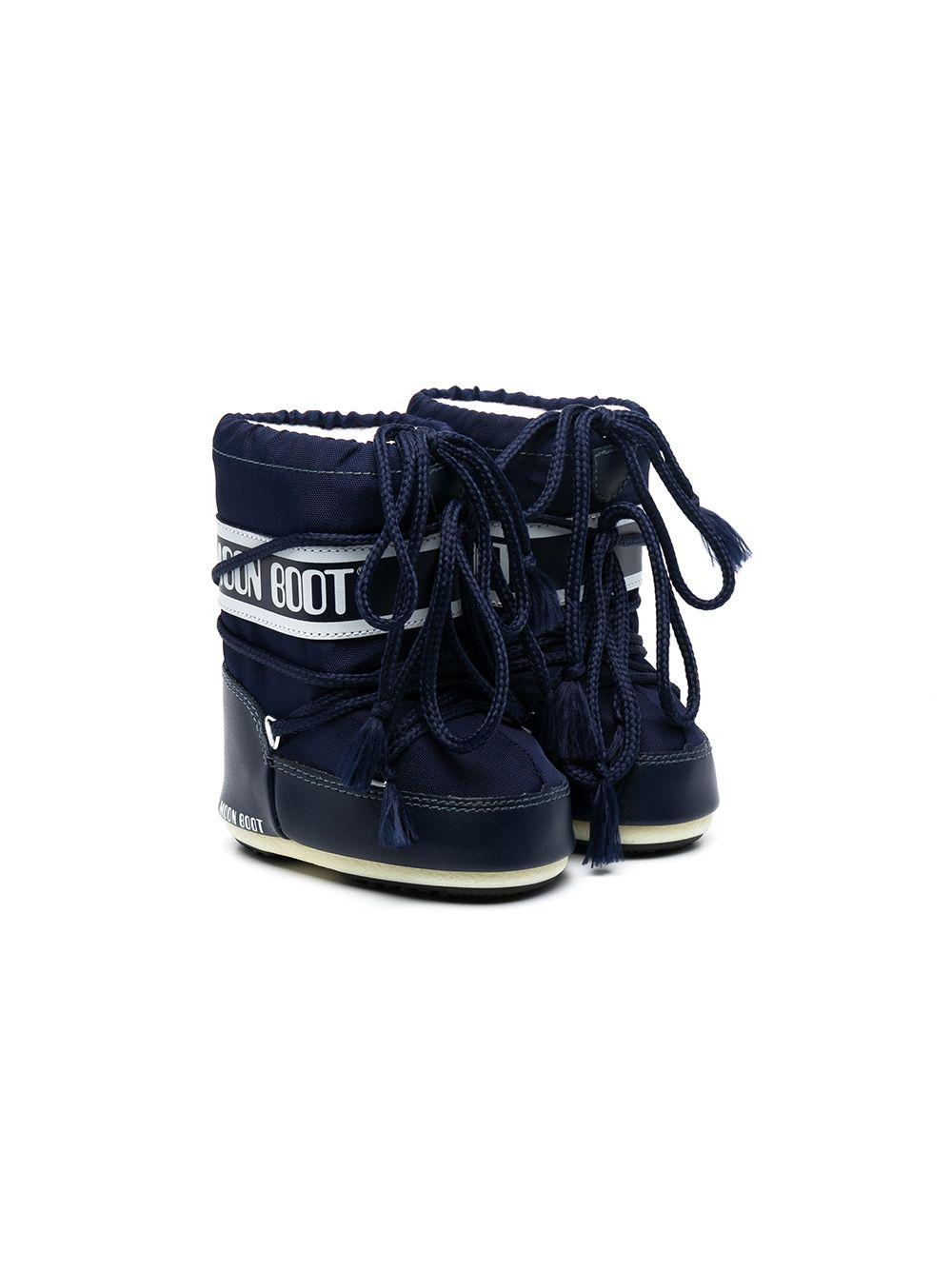 Stivali da neve blu con lacci 80D1400430 F003 MOON BOOT KIDS 