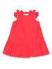 Abito rosso bretelle con fiocchi