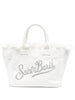 Borsa vanity in tela  bianco