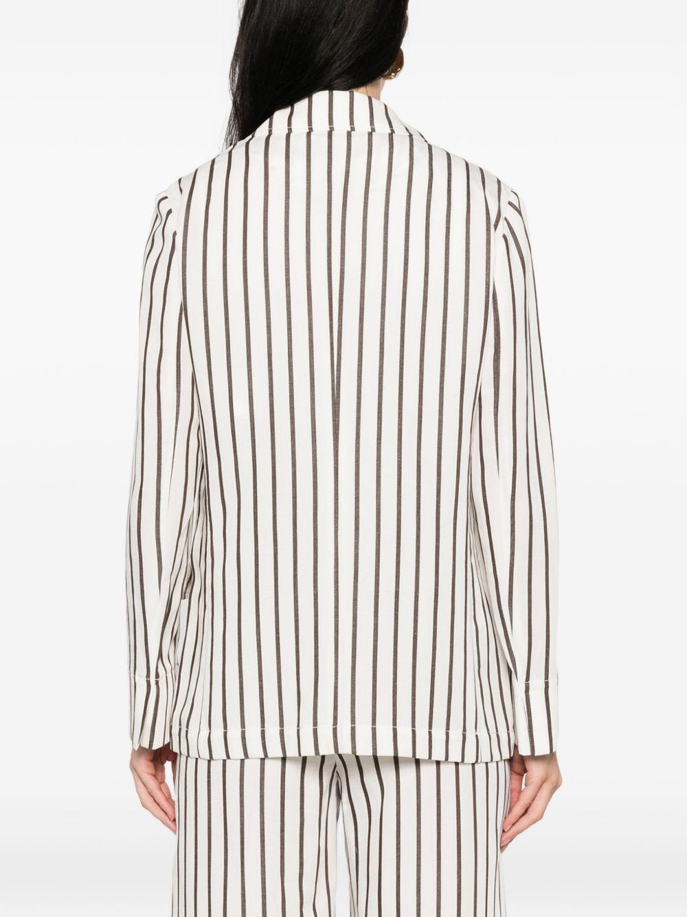 Blazer in lyocell e lino con revers a dente 2611041183200 005 PENNY BLACK 