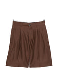 Shorts con pieghe frontali