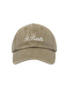 Cappellino Davis in denim beige con ricamo Saint Barth