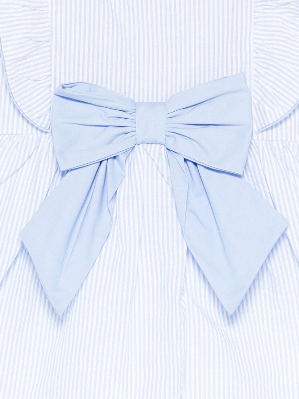 Abito in cotone con fiocco E26485 AZZURRO NANAN KIDS 