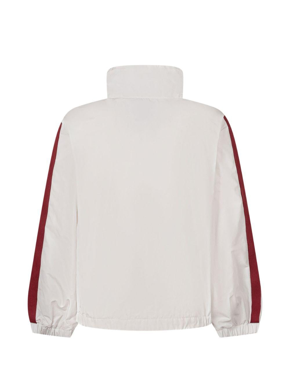 Bomber con maniche a righe collo alto L19541A0010759876 035 MONCLER KIDS 