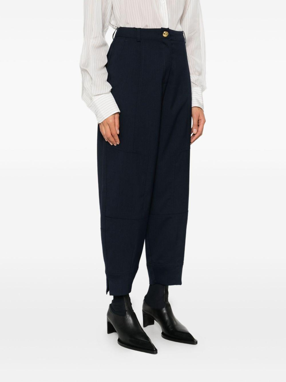 Pantaloni con inserti in tessuto 105533A2SN G02 PINKO 