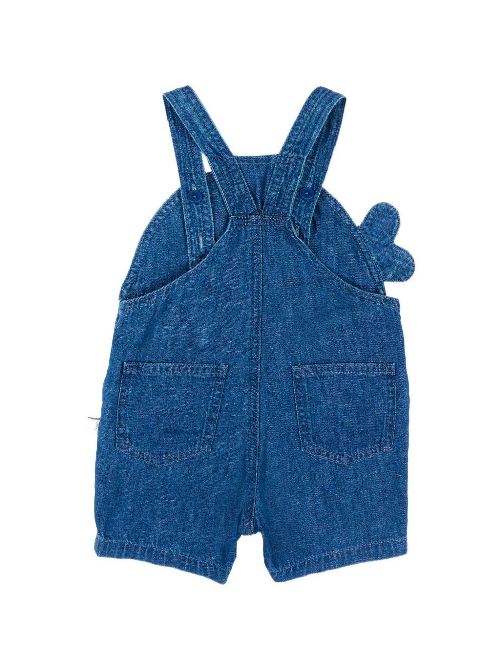 Salopette corta in denim con dettagli balena TYA522Z0522 606 STELLA MCCARTNEY KIDS 
