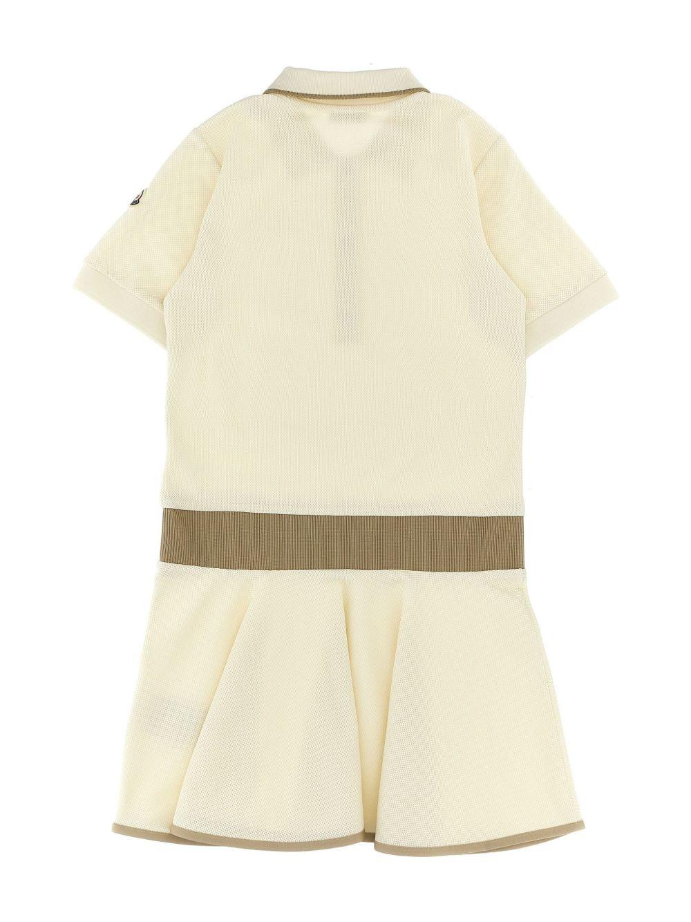 Abito bianco fascia logata in vita K19548I00001899YV V050 MONCLER KIDS 