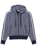 Felpa blu logo monogram all-over