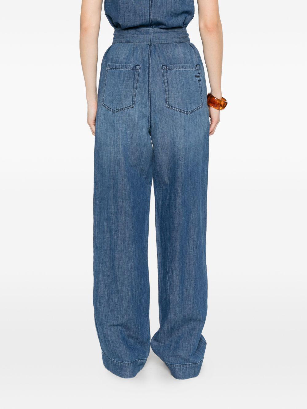 Jumpsuit in denim con cintura 106399A33J PJL PINKO 