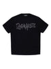 T-shirt nera logo glitter