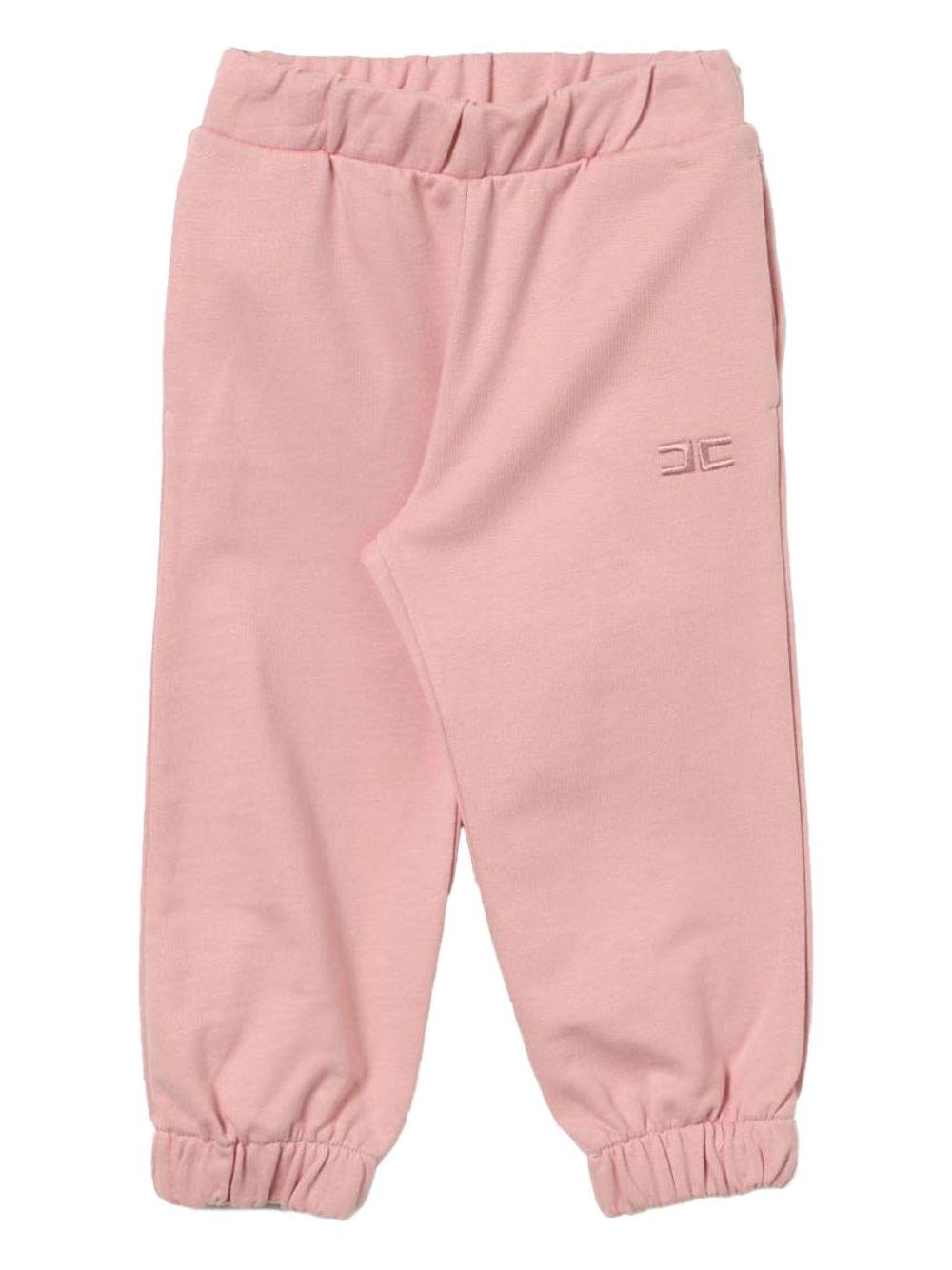 Pantatuta neonata rosa logo ricamo EGPA0730FELPA C021 ELISABETTA FRANCHI KIDS 