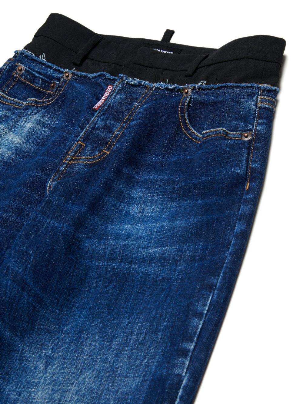 Jeans con Design a Inserti DQ3036D0AEZ DQ01 DSQUARED KIDS 