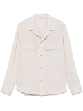 John beige linen shirt