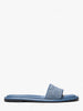 Ciabatta slide Dana in denim con logo in rilievo denim