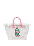 Borsa mare in cotone con frange