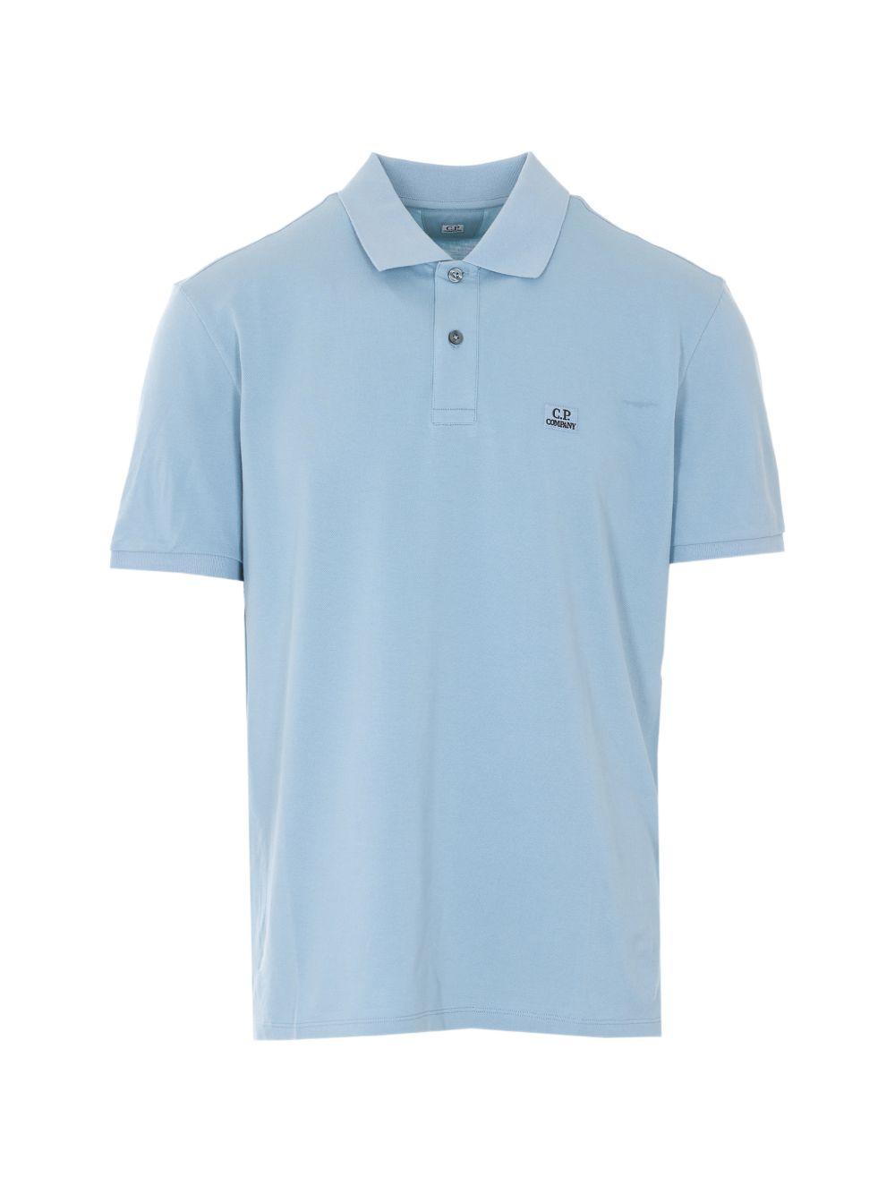 Polo in cotone con logo ricamato 20CMPL721A005263W 809 CP COMPANY 