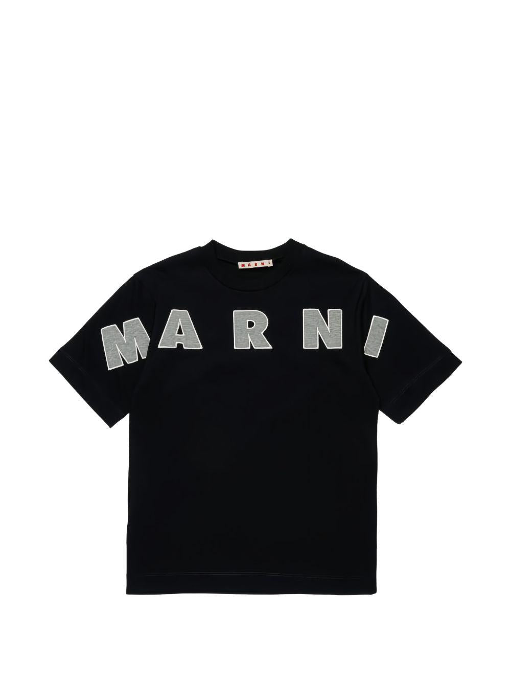 T-shirt con logo applicato M01265M00RF 0M90E MARNI KIDS 