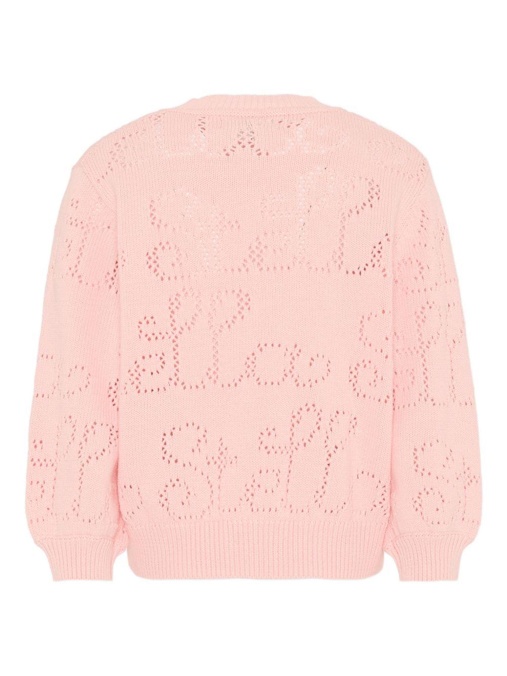 Maglia in cotone organico a trafori TY9A70Z1876 51R STELLA MCCARTNEY KIDS 