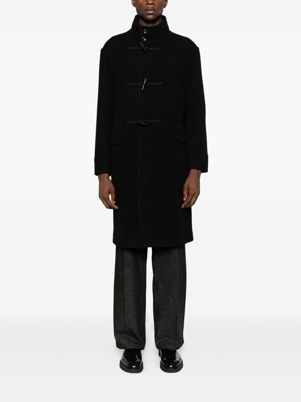Cappotto nero con alamari MON770116 N1225 TAGLIATORE 