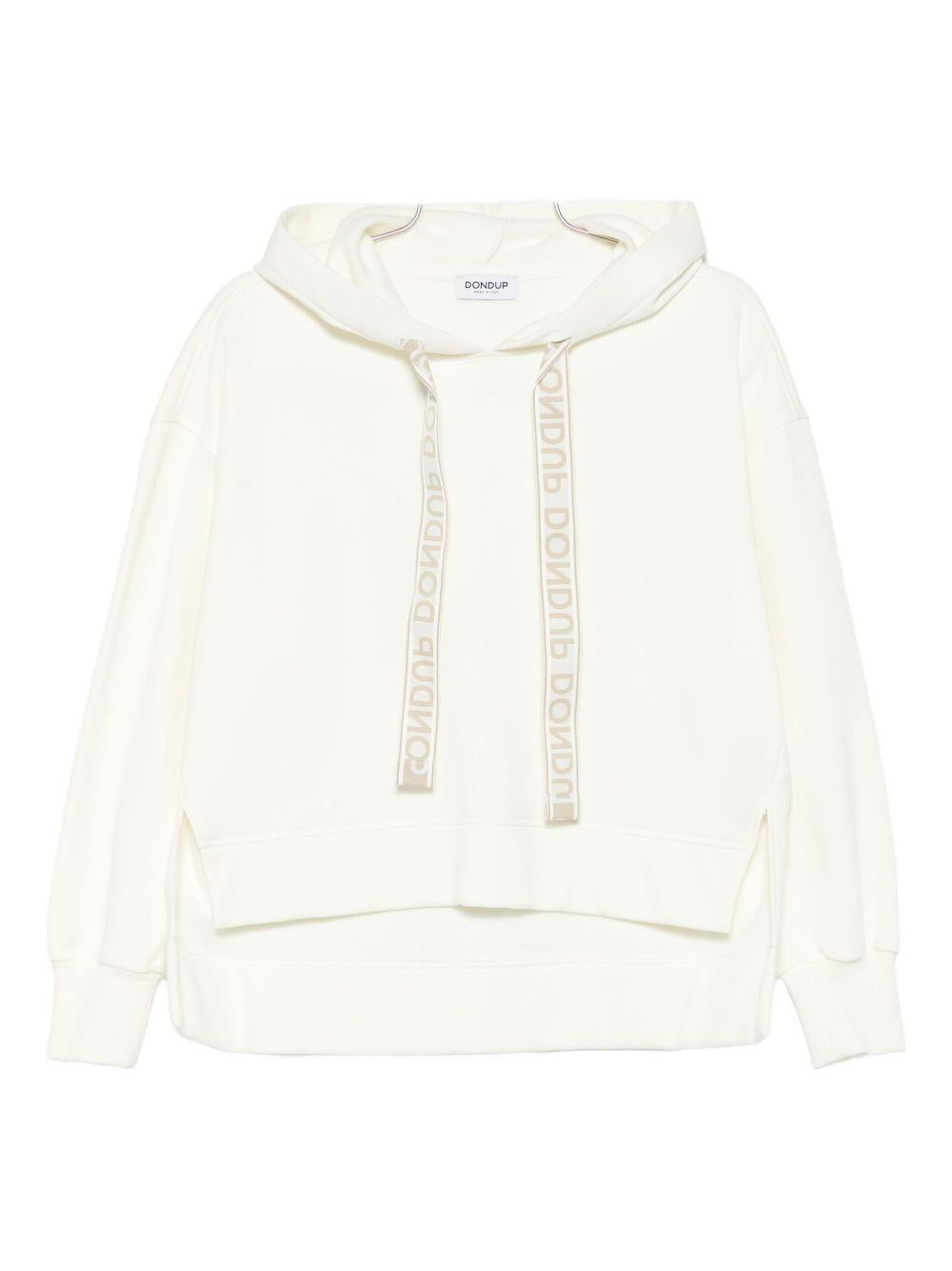 Felpa panna con cappuccio F502KF0234XXXDDC 002 DONDUP 