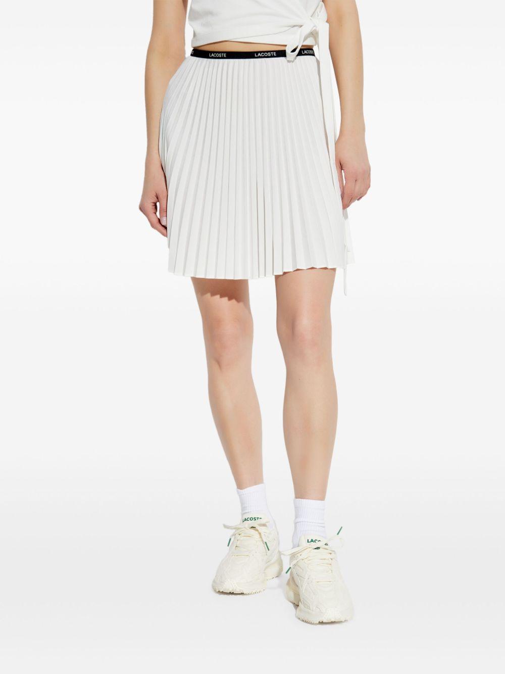 Gonna plissé con logo in vita JF1403 70V LACOSTE 
