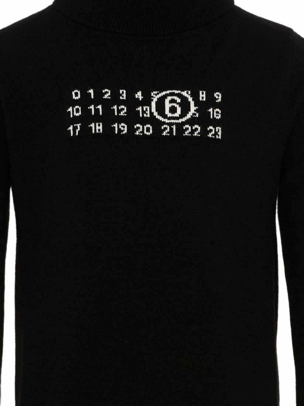 Maglione in Lana Nero M61064MM06Q M6900 MM6 MAISON MARGIELA KIDS 
