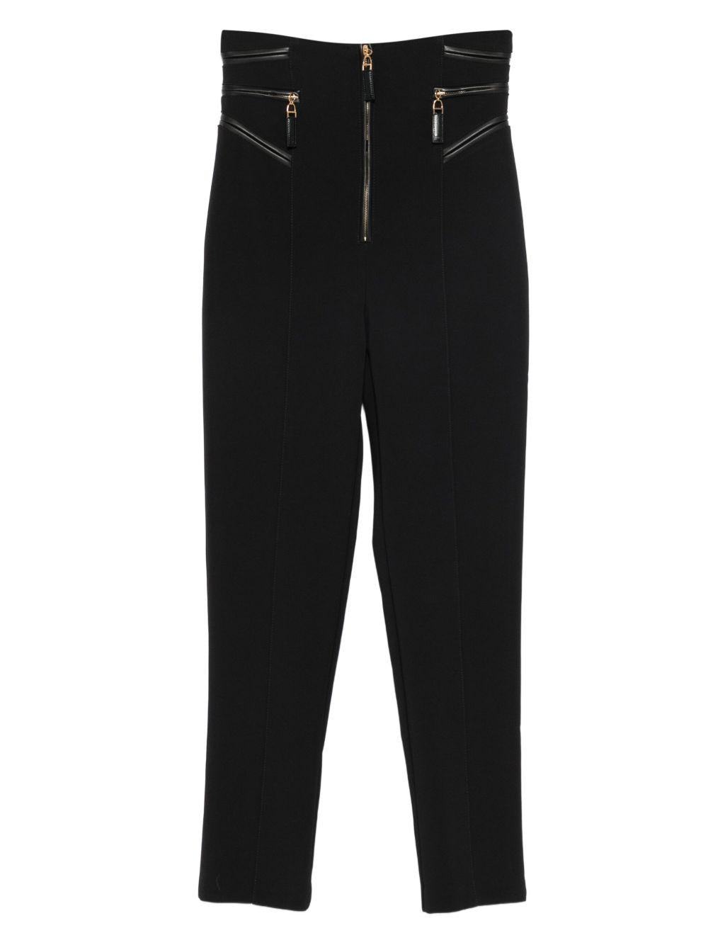 Pantaloni Neri Dritti con Zip PA11956E2 110 ELISABETTA FRANCHI 