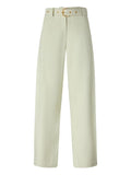 Pantaloni in viscosa a gamba dritta con cintura