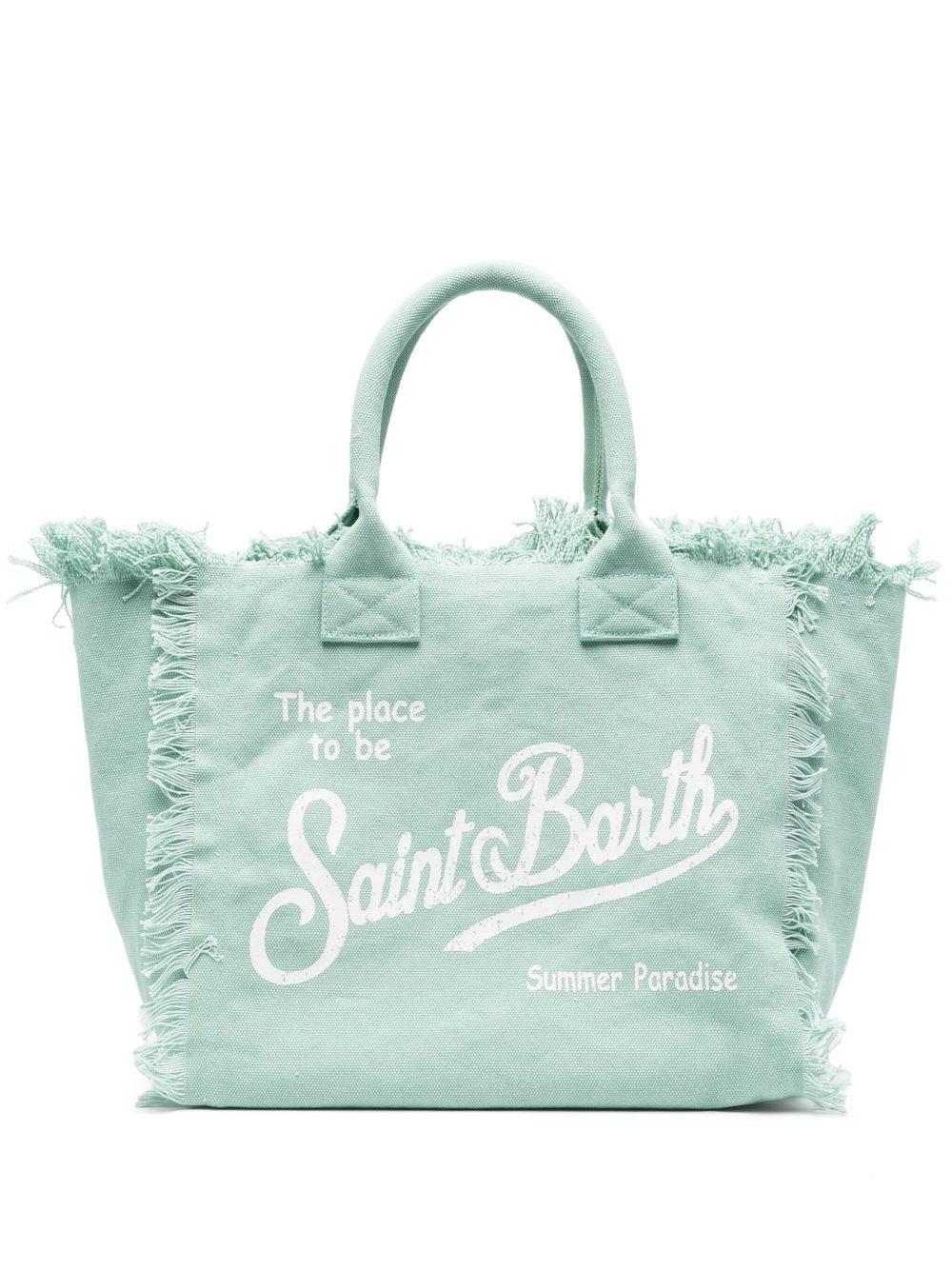 Borsa vanity in tela verde acqua VANI001 00094H MC2 SAINT BARTH 
