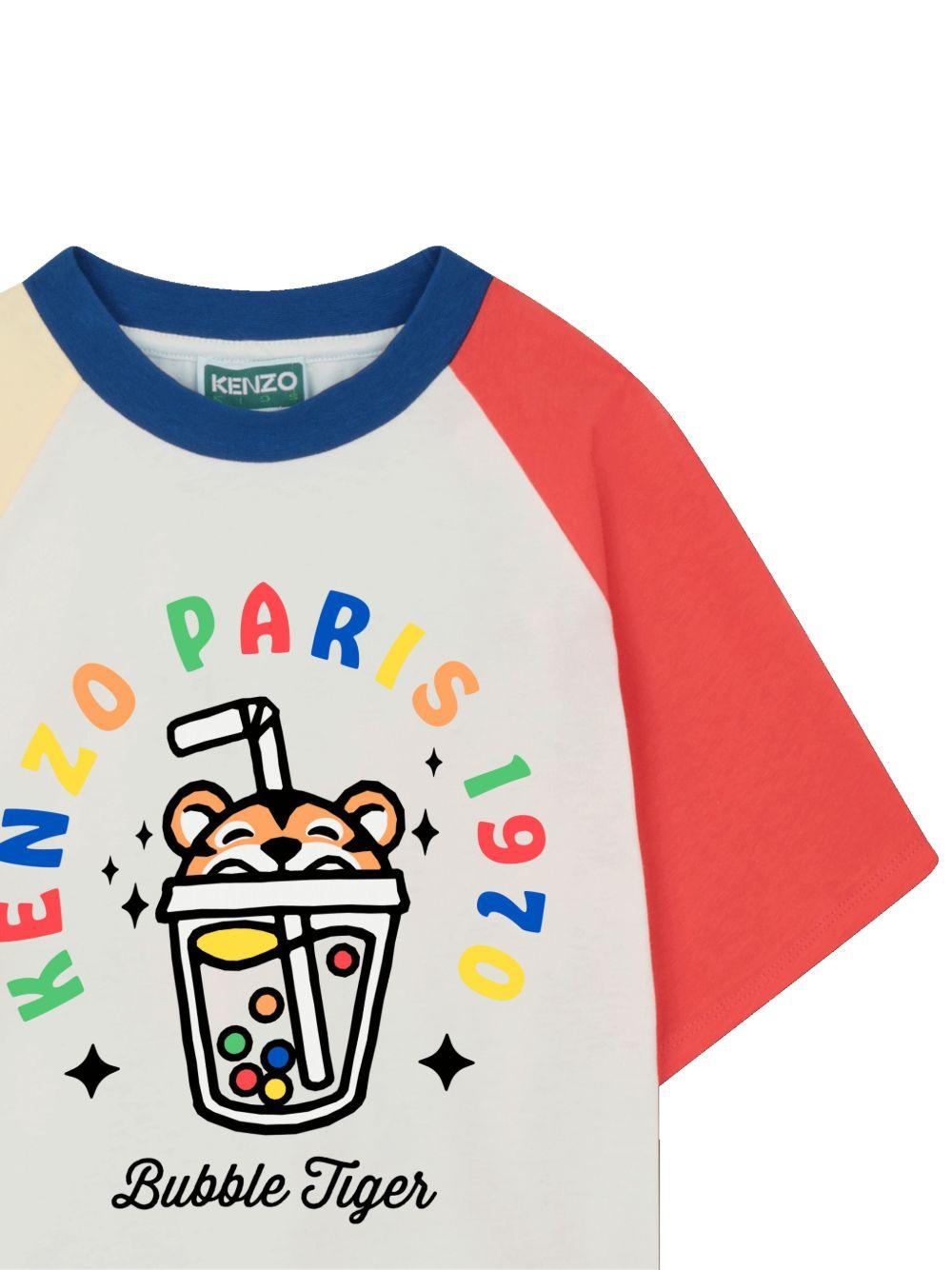 T-shirt con stampa colorblock K61852 117 KENZO KIDS 