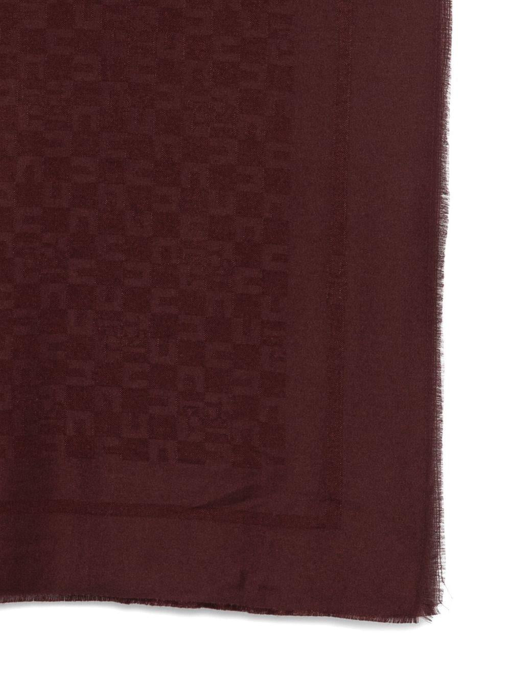 Foulard Granata con Bordi Sfilacciati SC10F56E2 EA4 ELISABETTA FRANCHI 